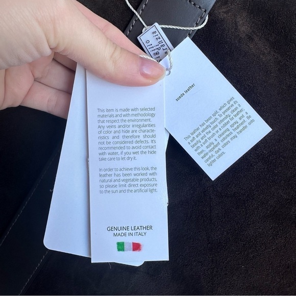 Classic Dark Brown Suede Tote Bag - Picture 9 of 11